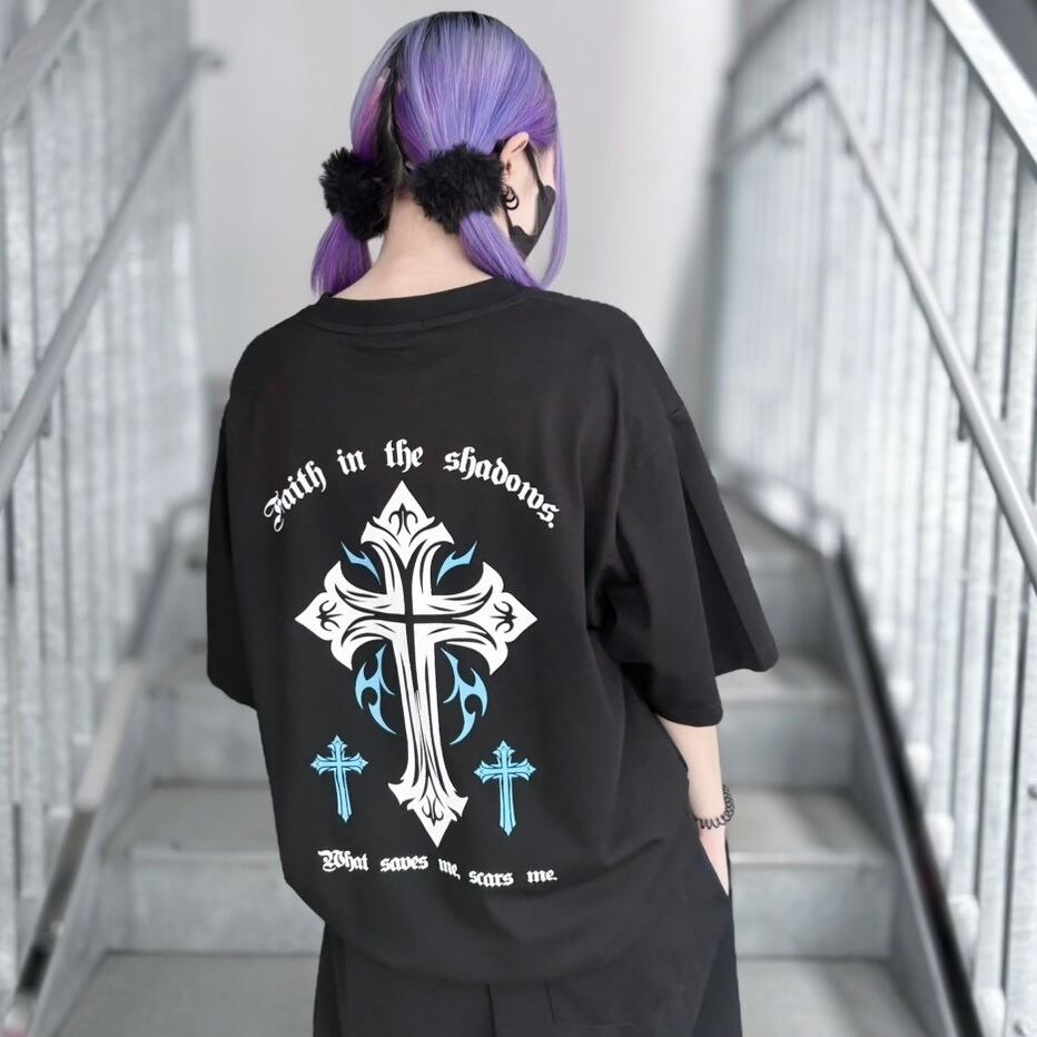 【CANDY SELECT 】クロスPT Tシャツ 235557 カットソー グランジ  トップス ストリート 地雷 サブカル ブランド ユニセックス