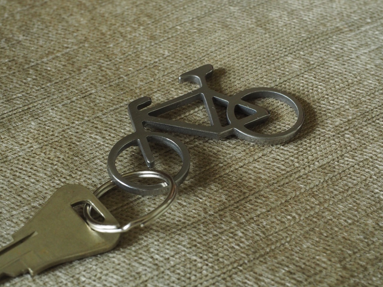 Bike Key Ring And Bottle Opener