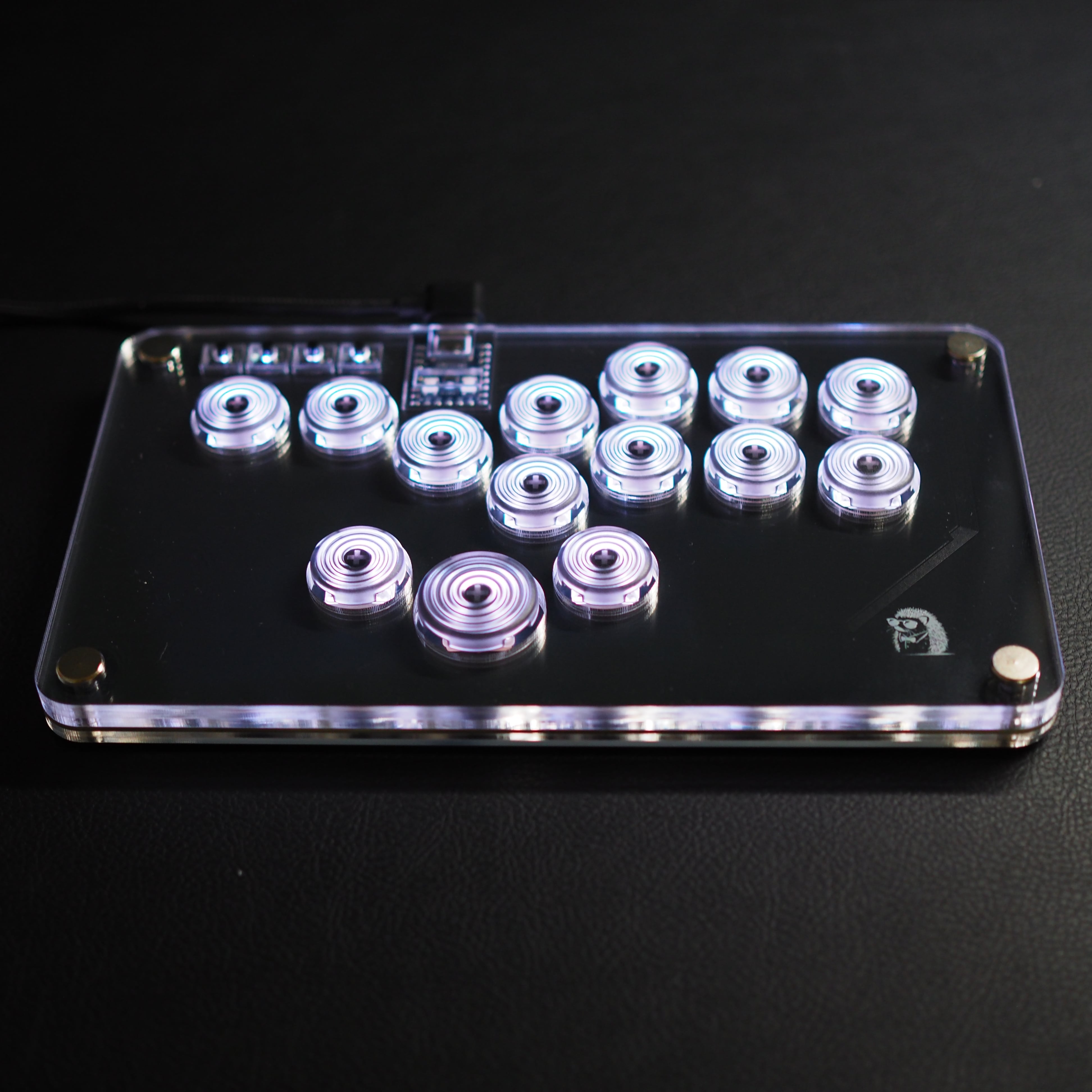 木製キーボード型レバーレスアケコン ダークブラウン | SPIKE SHOP
