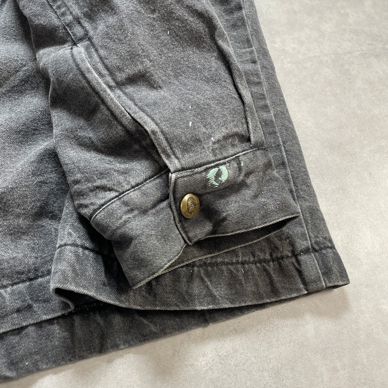 90s old BEN DAVIS カバーオール ブラック ペンキvintage ベンデイビス 
