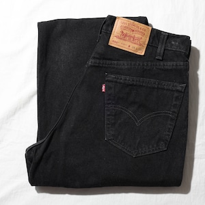 極美品 34×32 USA 98年 サルファーブラックデニムパンツ リーバイス