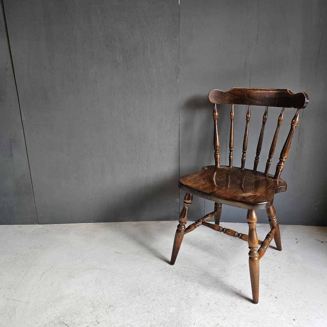 飛騨産業 キツツキ ウィンザーチェア アンティーク 昭和レトロ 2脚  