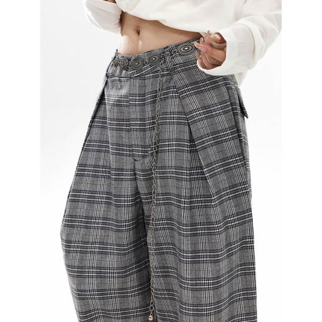 クラシックチェックラップデザインパンツ 1col   R02842