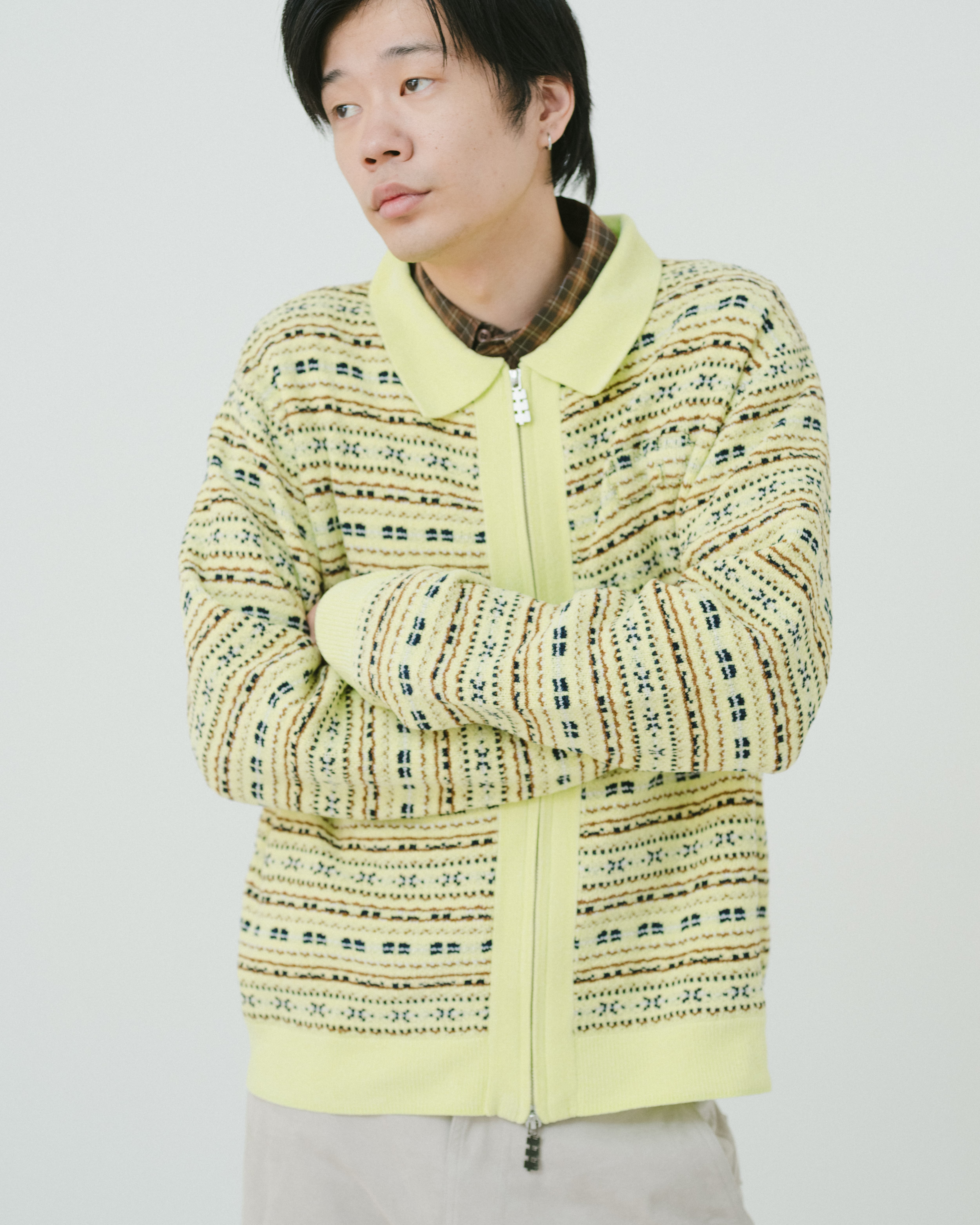 TTTMSW × DAIRIKU ska zip up knit polo DAIRIKU × TTT MSW Ska Zip up Knit Polo DAIRIKU × TTT MSW Ska Zip up