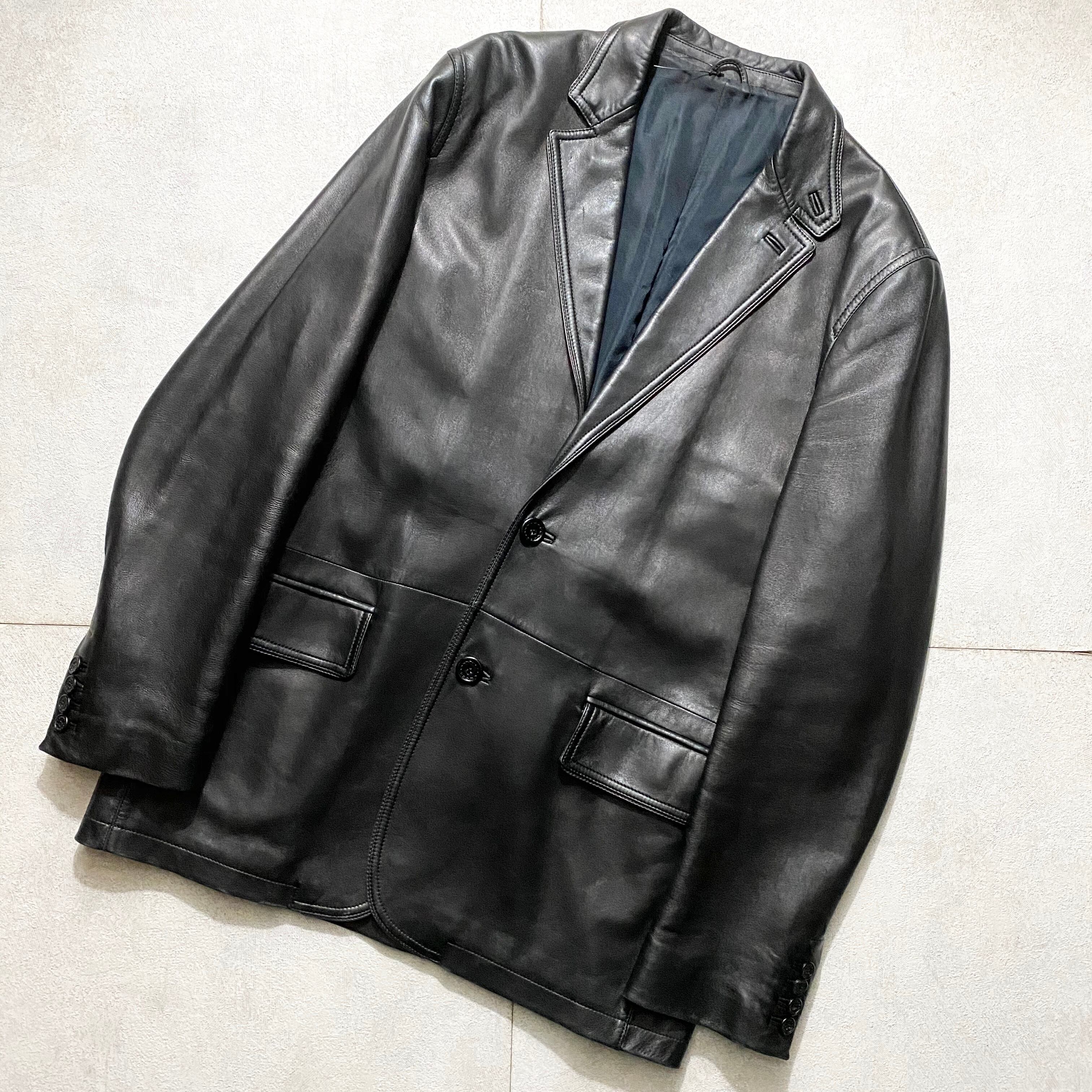 ERMENEGILDO ZEGNA leather tailored jacket | NOIR ONLINE