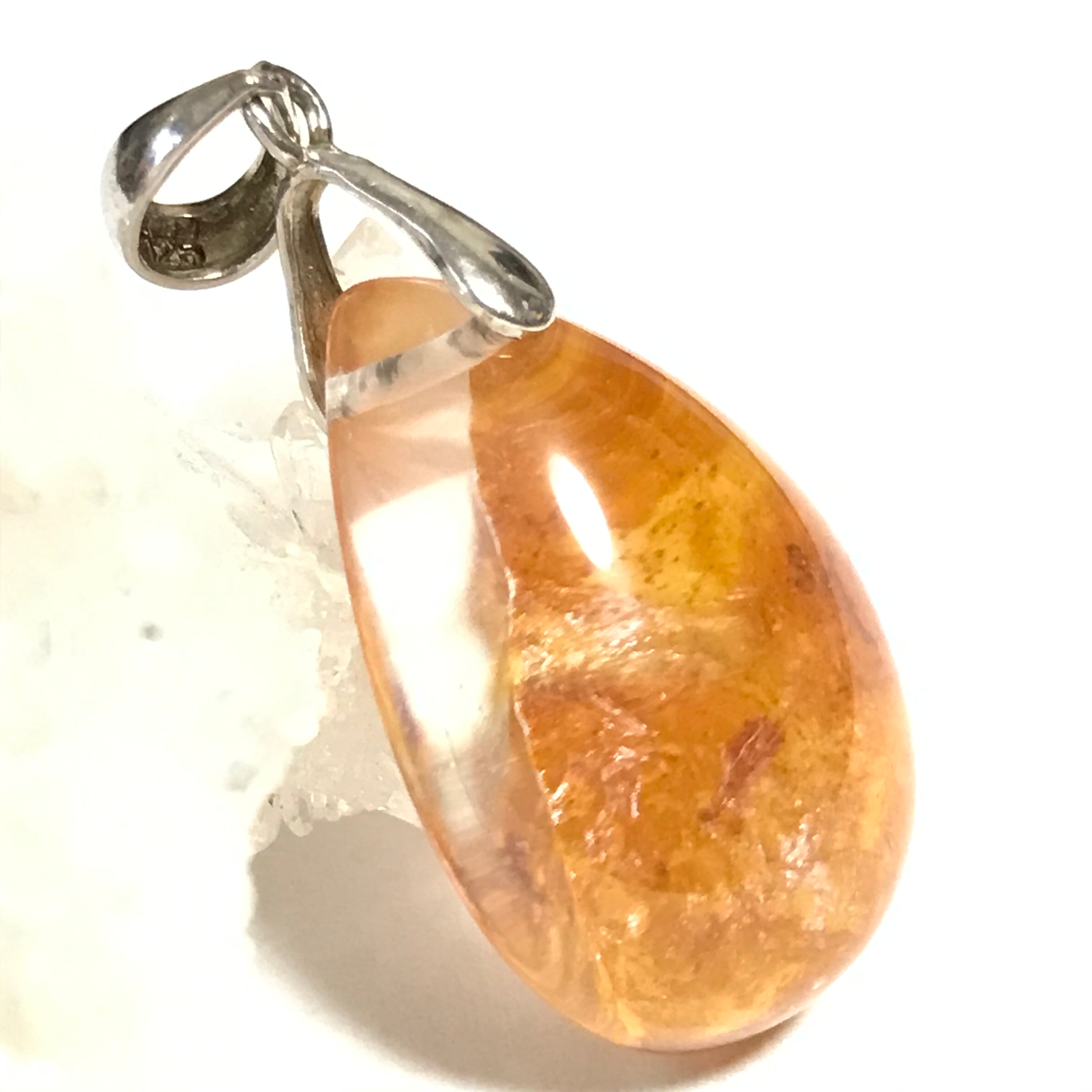 ライモナイトインクォーツ ペンダントトップ 天然石 アクセサリー ネックレス オーロラクォーツ