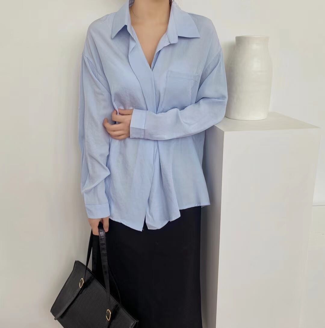 スキッパーとろみシャツ　AJ2205-611