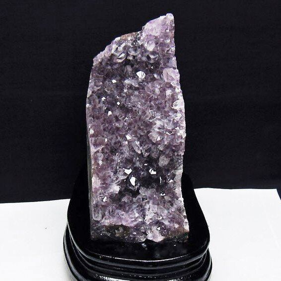 1.3Kg アメジスト クラスター ウルグアイ産 アメジスト 原石 amethyst 台座付属 一点物 182-6948