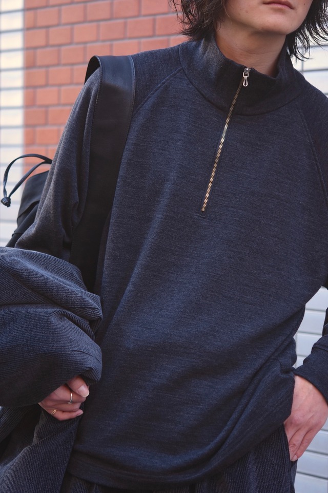 BATONER / ALL WOOL URAKE HALF ZIP
