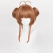 コスプレ耐熱ウィッグ ライトブラウン ツインテール バンス付き キャラクターウィッグ ★カードキャプターさくら/木之本桜 ★受注品★