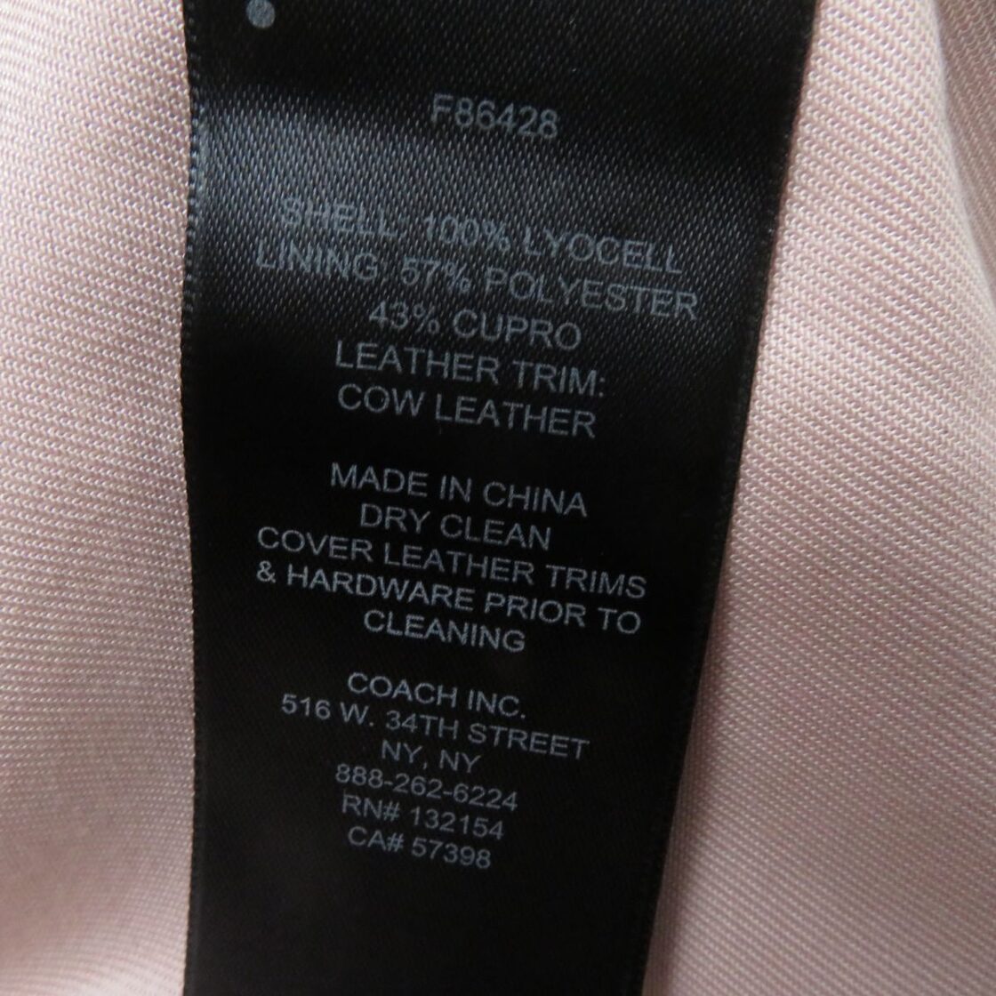 極美品☆正規品 COACH コーチ F86428 とろみ素材 ロゴボタン付  