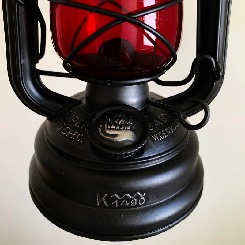 ライト・ランタン FEUERHAND 176 stk DBP a. 1950's auer red FEUERHAND 176 stk DBP a. 1950's auer red glass | Oldman's lantern