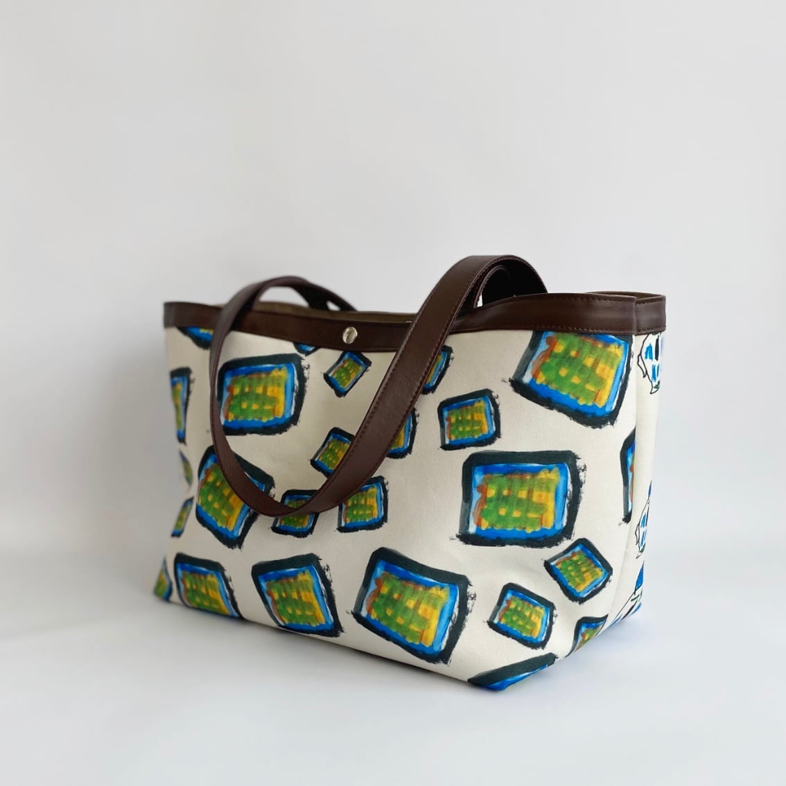 ミディアムトートバッグ◇キャンバス | リトルピカソ ｜子どもの絵で