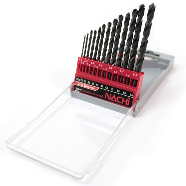 ナチ(NACHI) 丸軸 鉄工用ドリル 13本セット プラスチックケース入り アソート 鉄工ドリル NDS-13
