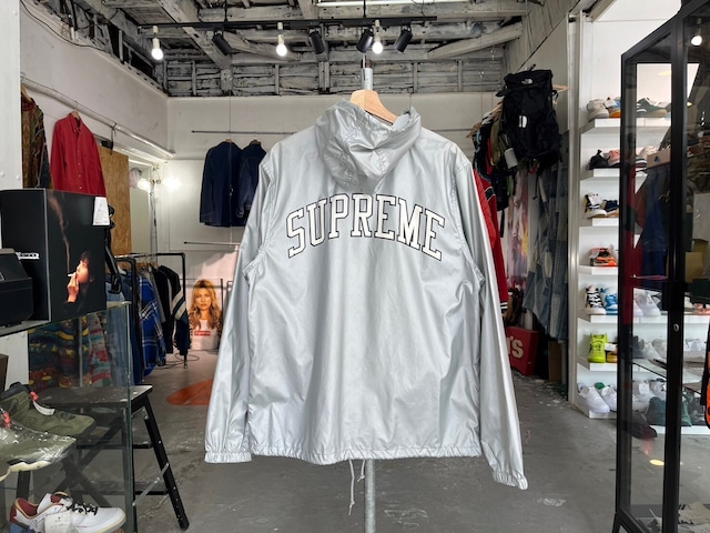 Supreme × CHAMPION HALF ZIP WINDBREAKER JACKET SILVER LARGE 97994