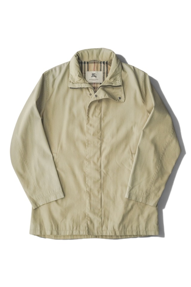 00's~ "BURBERRY LONDON" Technical Fabric Stand Collar Half Coat