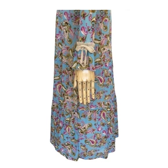 スーパービューティー ワンピース パワーネット 胸元フリル ペイズリー