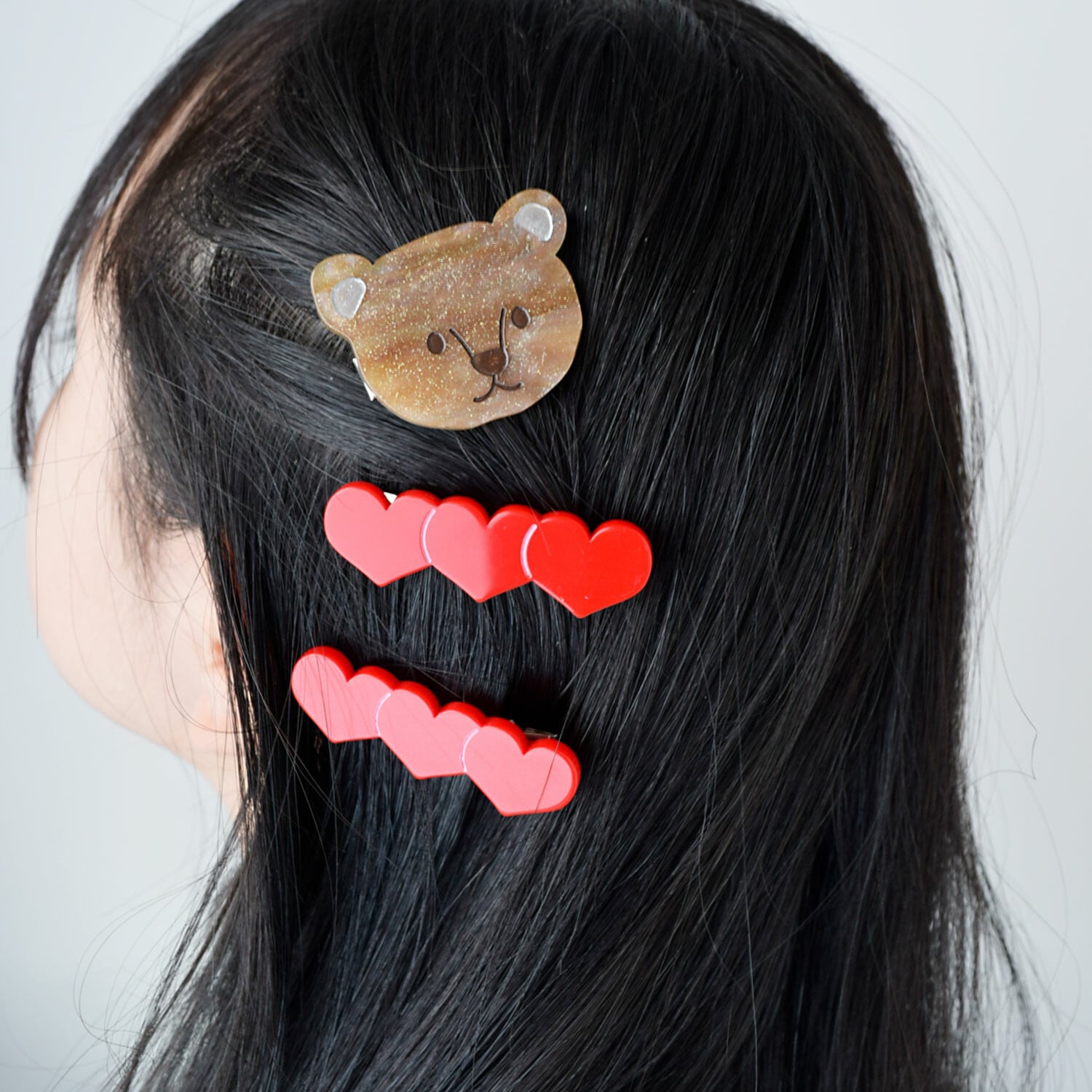 ヘアクリップ - Bear（クマさん） 1個入 ヘアアクセサリーキッズ