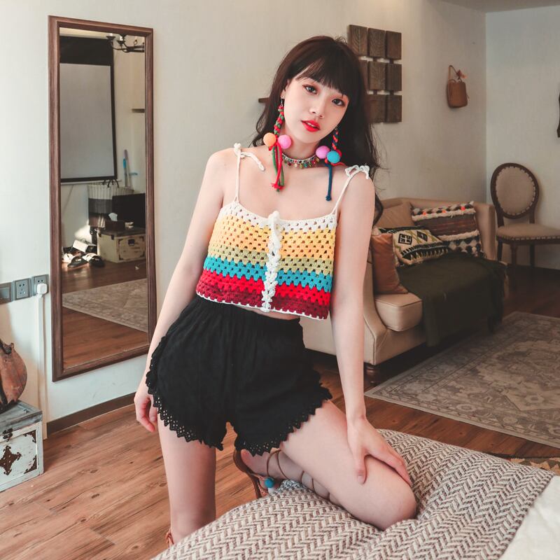 サマーストライプカラー 大人ガーリー スウィート キュート カジュアル 夏物 延命家ファッション27347517620