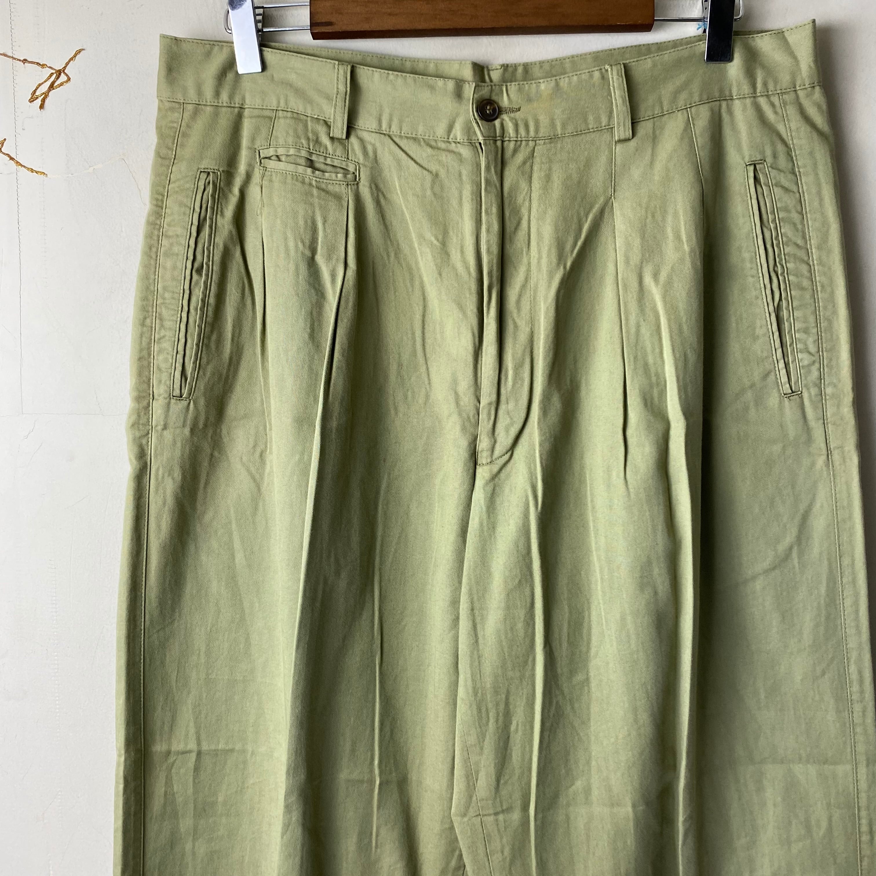 vintage GIORGIO ARMANI cotton pleats wide pants | NOIR ONLINE