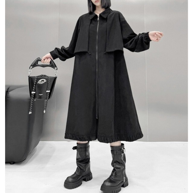 Corduroy long jacket C0585