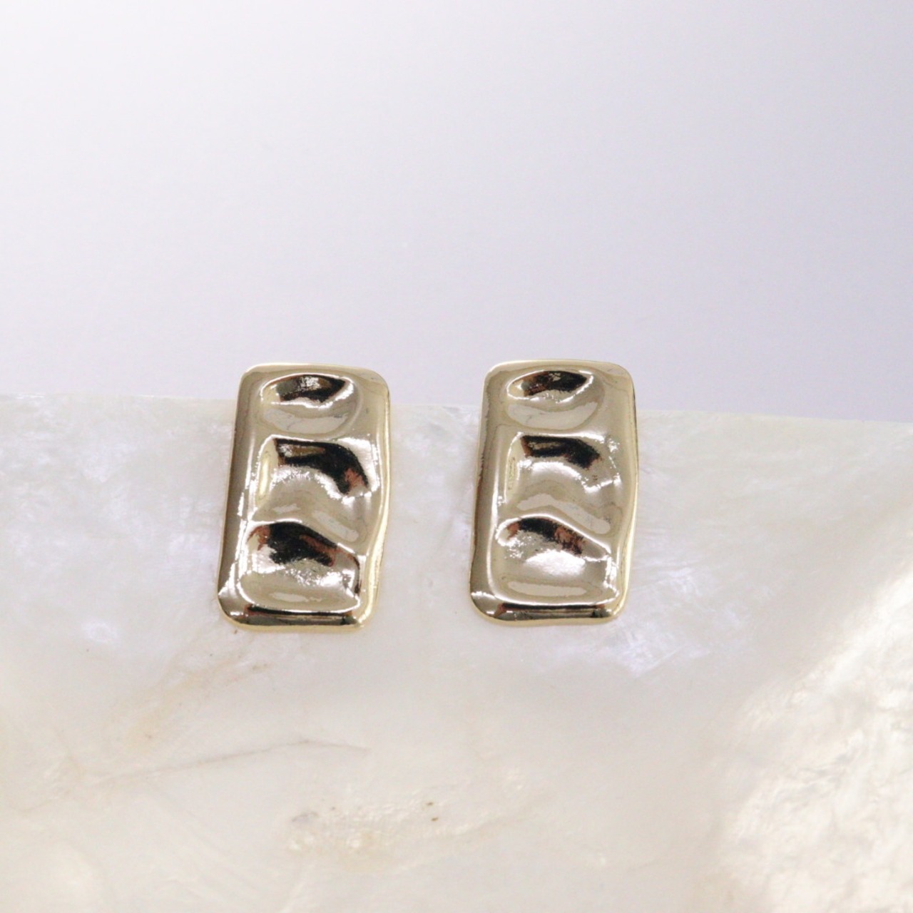 スクエアプレートピアス　ニッケルフリーポスト使用　低アレルギー　bittersweet