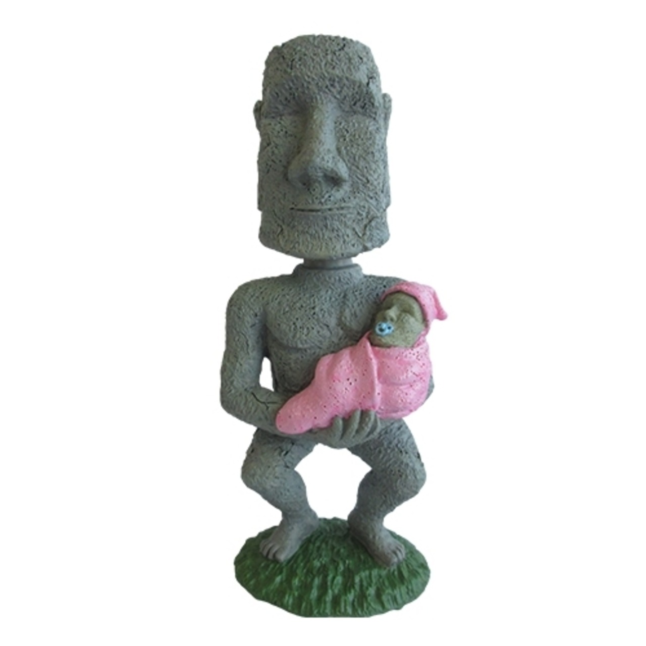 MOAIバブリング モアイと赤ちゃん Moai Bobbling Moai and Baby　（モアイ ボブリング)ロータリーヒロ - 1