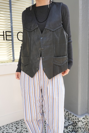 70-80s leather vest