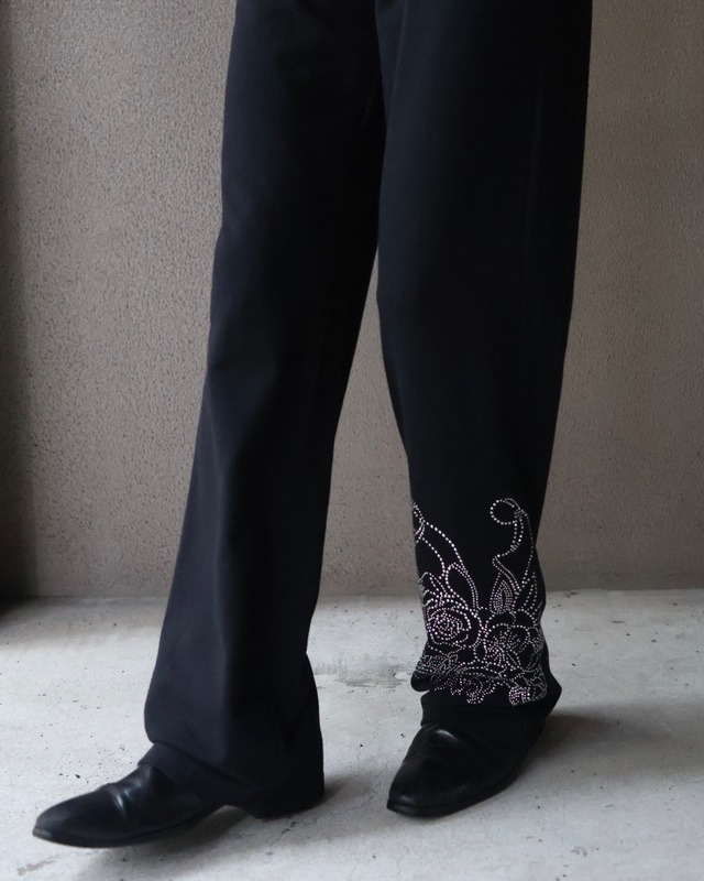Rhinestone design sweatpants