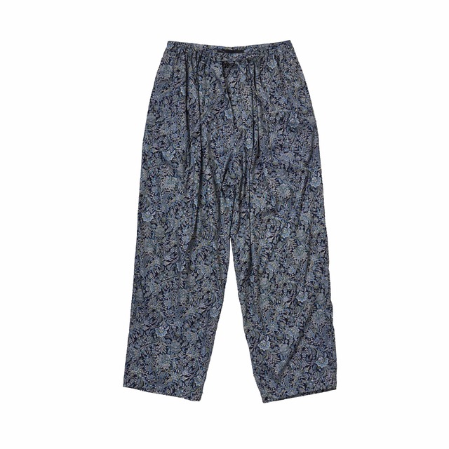 CTTN PAISLEY GATHERED PANTS/ コットンペイズリーギャザーパンツ (NAVY)