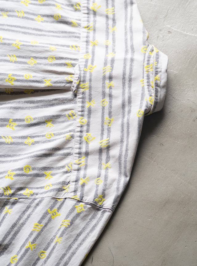 "PCH" 1990s Abstract symbol stripe shirt
