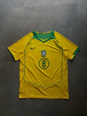 NIKE ブラジル代表 カカ 8 ゲームシャツ サッカーユニフォーム 黄 L