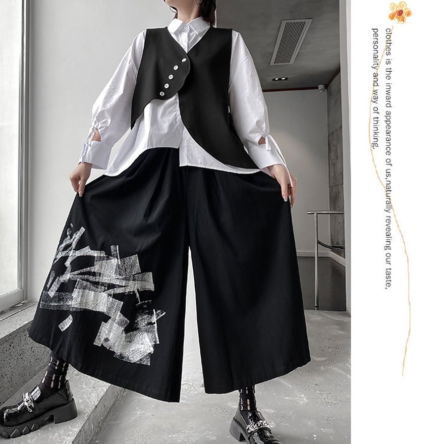 ゴスロリ通販 With U ベスト 大人 モード服 アシンメトリー 異形