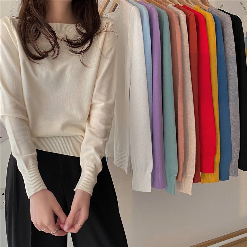 セーター オータムスタイルスタンダードシャツ トップス ロング レトロ 秋物 1号婦人55528054442