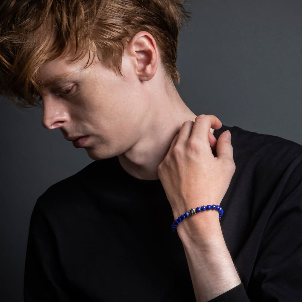 トレサリー天然ラピス数珠ブレス ACB0118 Tresary Natural Lapis Bead