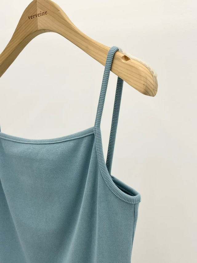 (予約) verveine / Elier square neck strap sleeveless 5color