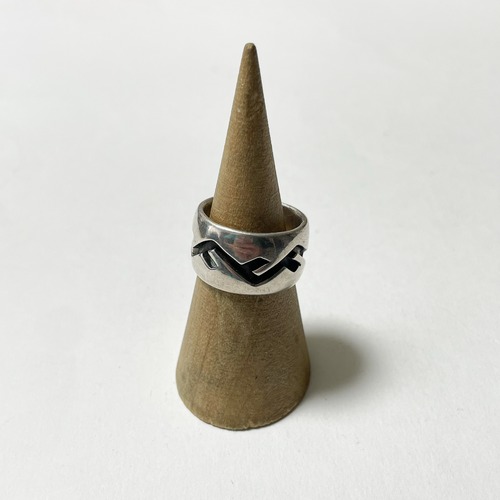 Vintage Southwestern Sterling Overlay Ring