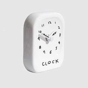 【即発】drawing clock / ドローイング クロック スタンド オブジェ 卓上 置き時計 韓国雑貨