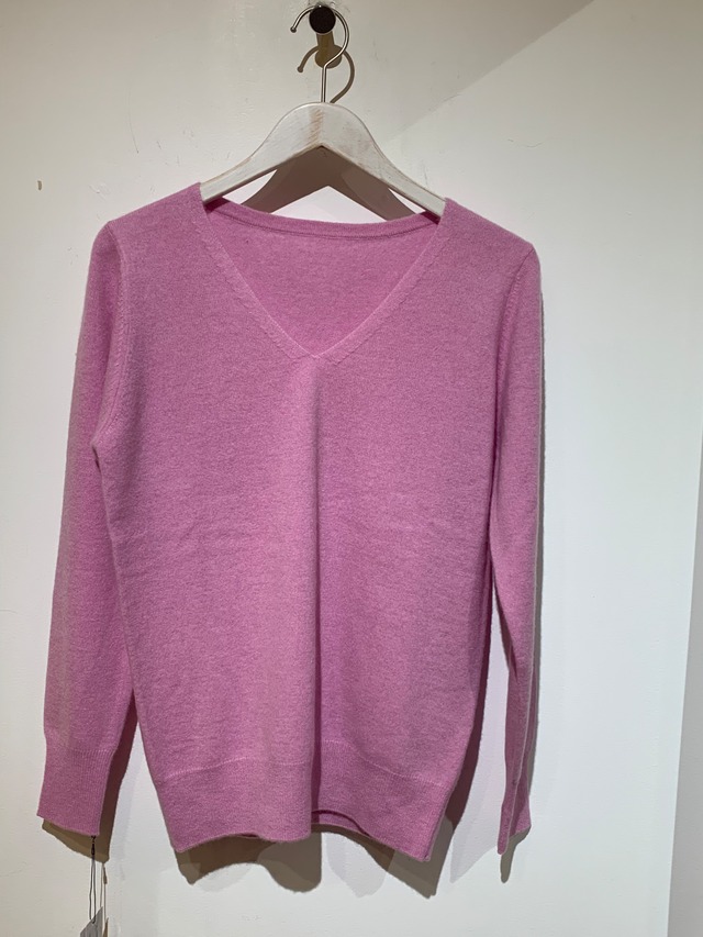 カシミアセーターVネック