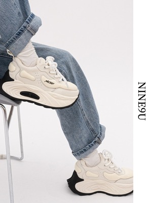 platform soft metallic dad-sneakers 3color【NINE7810】