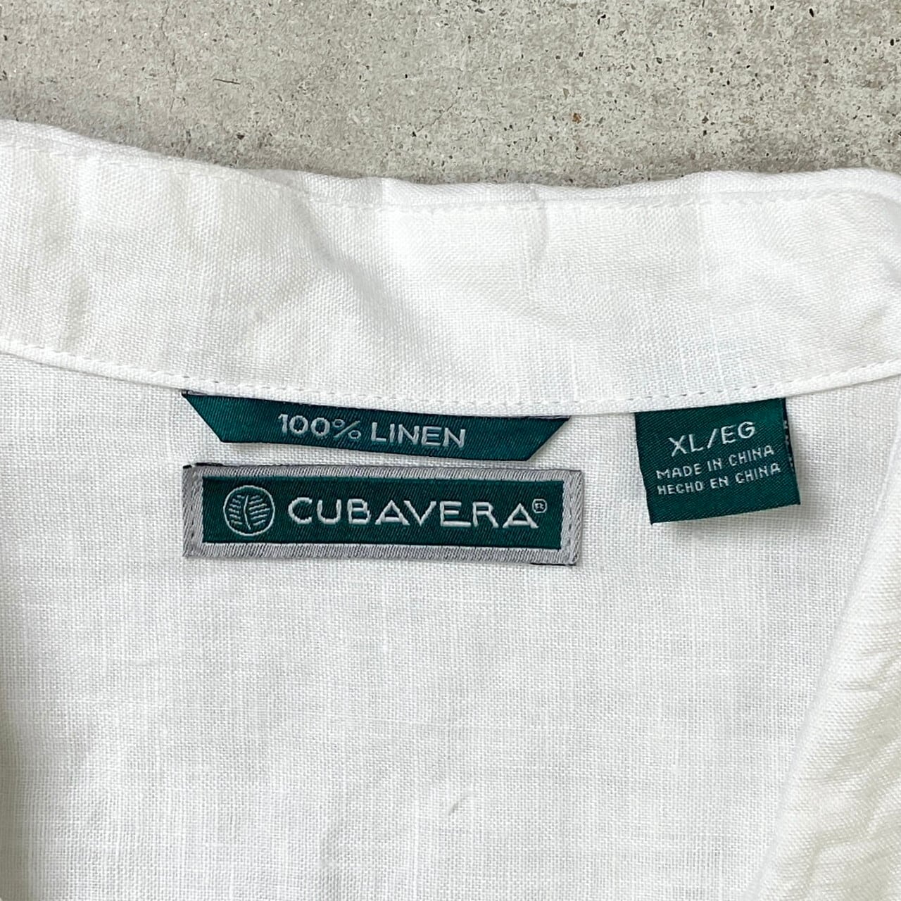 CUBAVERA リネンキューバシャツ オープンカラーシャツ メンズXL 古着