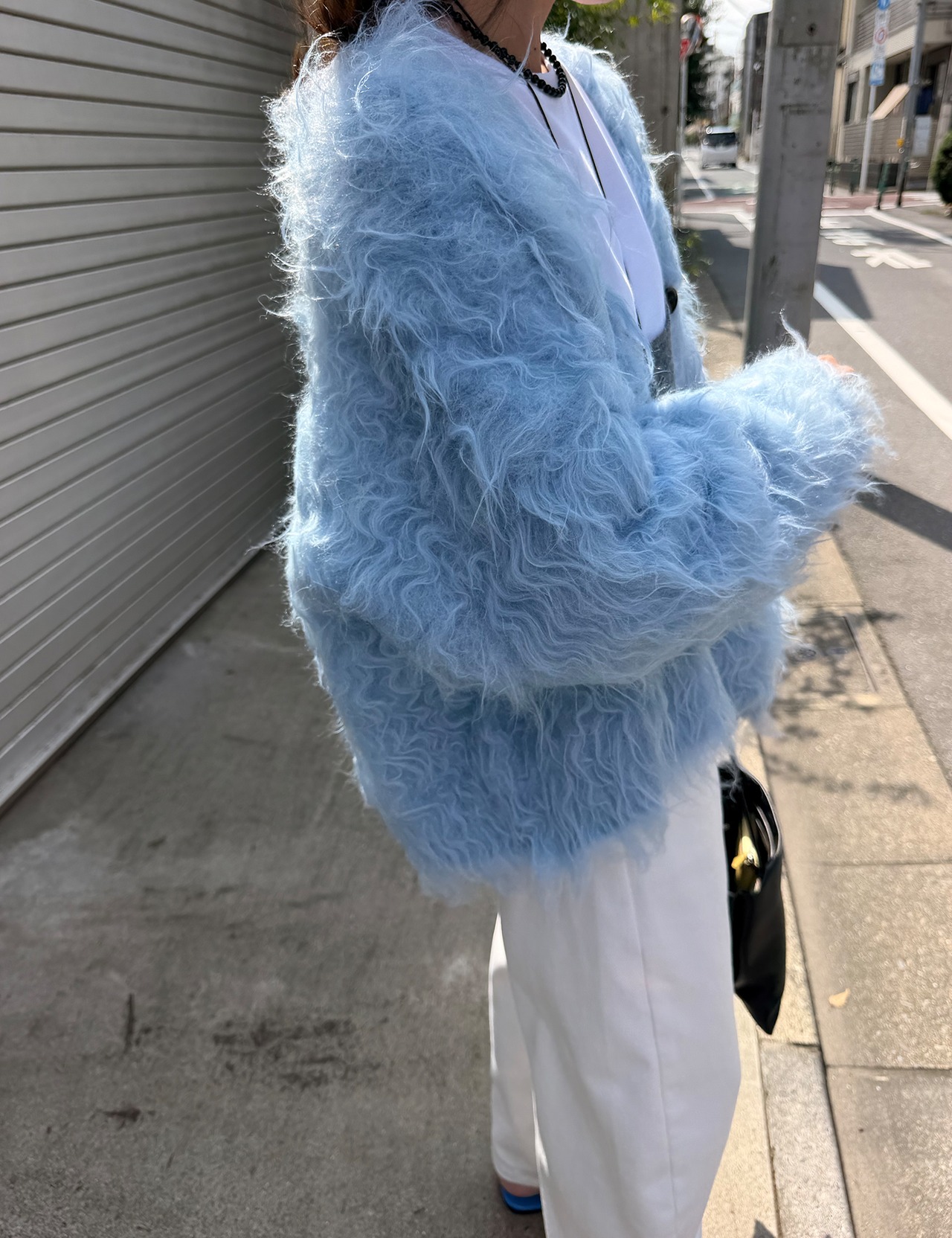 【新作5％OFF・3日間】Shaggy Volume Cardigan(Blue)_7colors