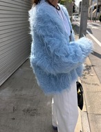 【新作5％OFF・3日間】Shaggy Volume Cardigan(Blue)_7colors