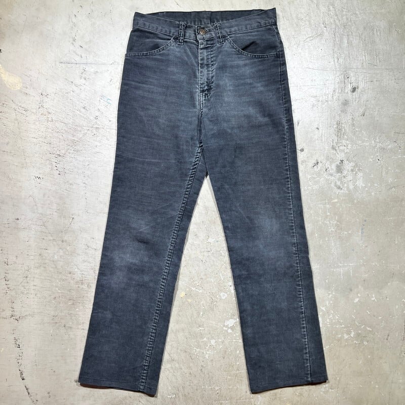 80's~ Levi's リーバイス 519-1558 ブラックコーデュロイパンツ ブラックコーズ フェード 墨黒 白タブ スモールe USA製 W30インチ 希少 ヴィンテージ BA-2047 RM2466H