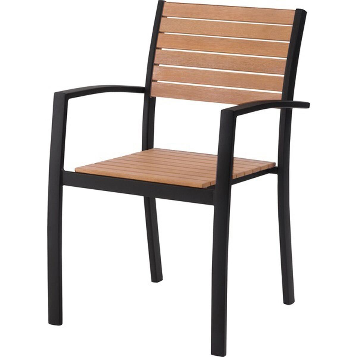 チェア ODS-72BK ODS-72GY Ollie オリー イス 椅子 天然木 ガーデン 庭 屋外 テラス アルミ かわいい おしゃれ ブラック 黒 グレー 灰 スタッキングチェア