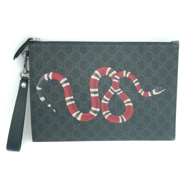 GUCCI グッチ キングスネーク GGスプリーム クラッチバッグ セカンド 