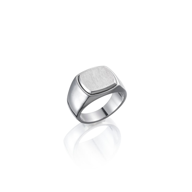 316L square signet ring　#R47