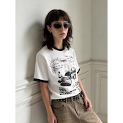 VINTAGE ストリート 車グラフィティワッフルTシャツ T2123