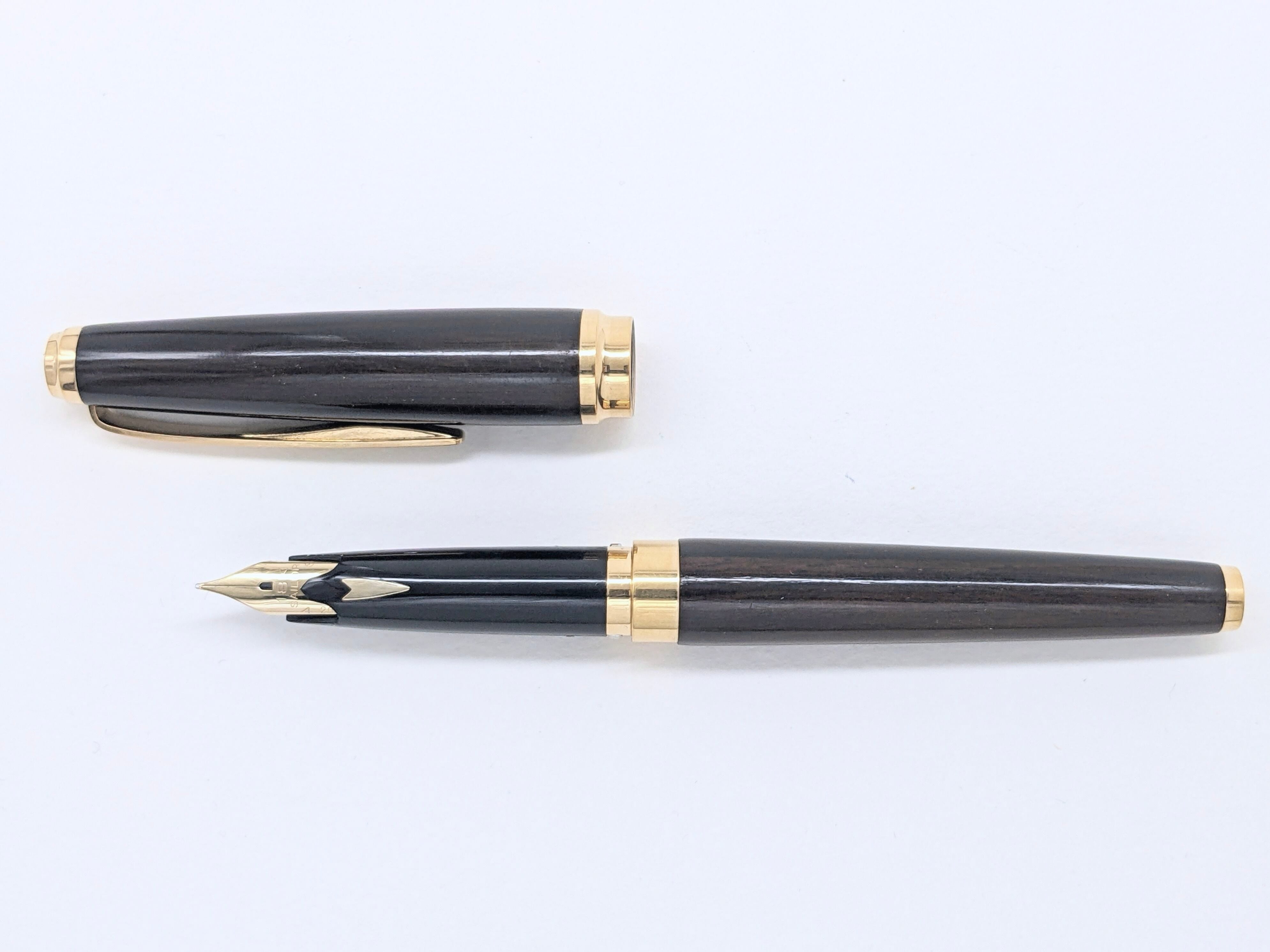 80s セーラー万年筆 世界の銘木シリーズ 黒檀 旧 SAILOR （中字） 18K