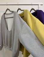 【新作5%OFF・3日間】Deep U-neck Sweat_3colors
